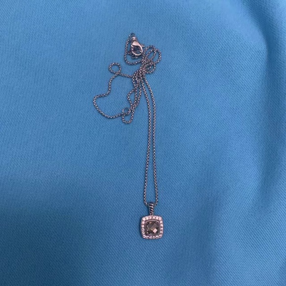 David Yurman Petite Albion Pendant Necklace, Morganite And Pavé Diamonds - Picture 3 of 9